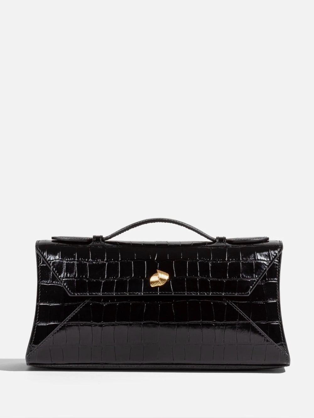 AUREUM Cassandra Clutch Black Croc